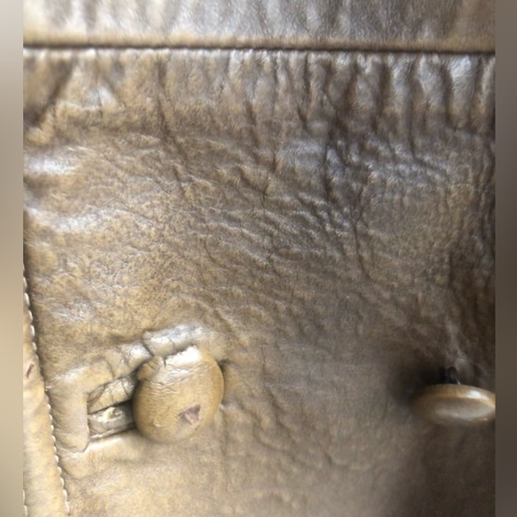 THE OLD MILL Vintage Leather Wool removable Lining Coat Jacket - Picture 11 of 11